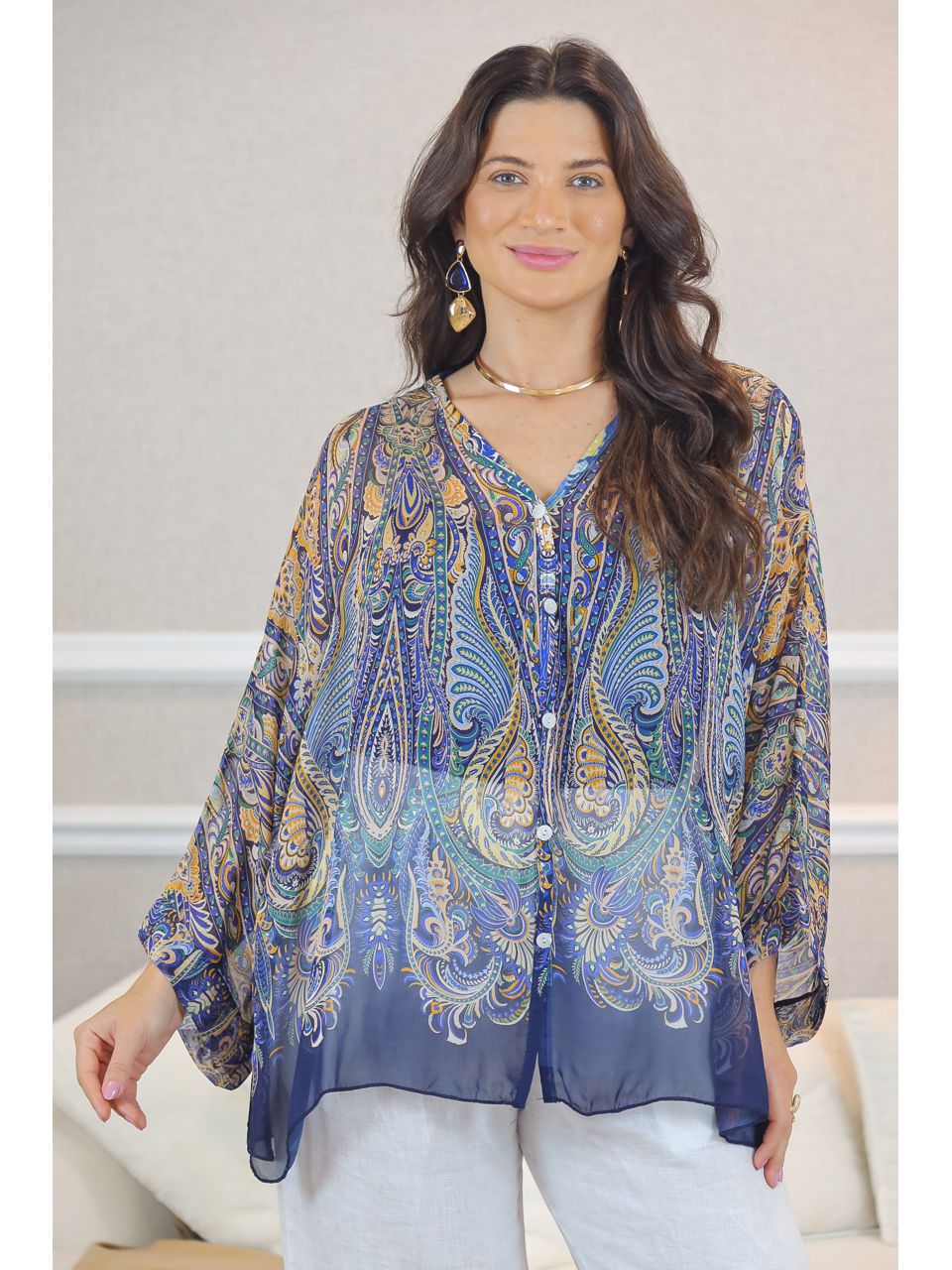 CAMISA CALENDUA MARINHO