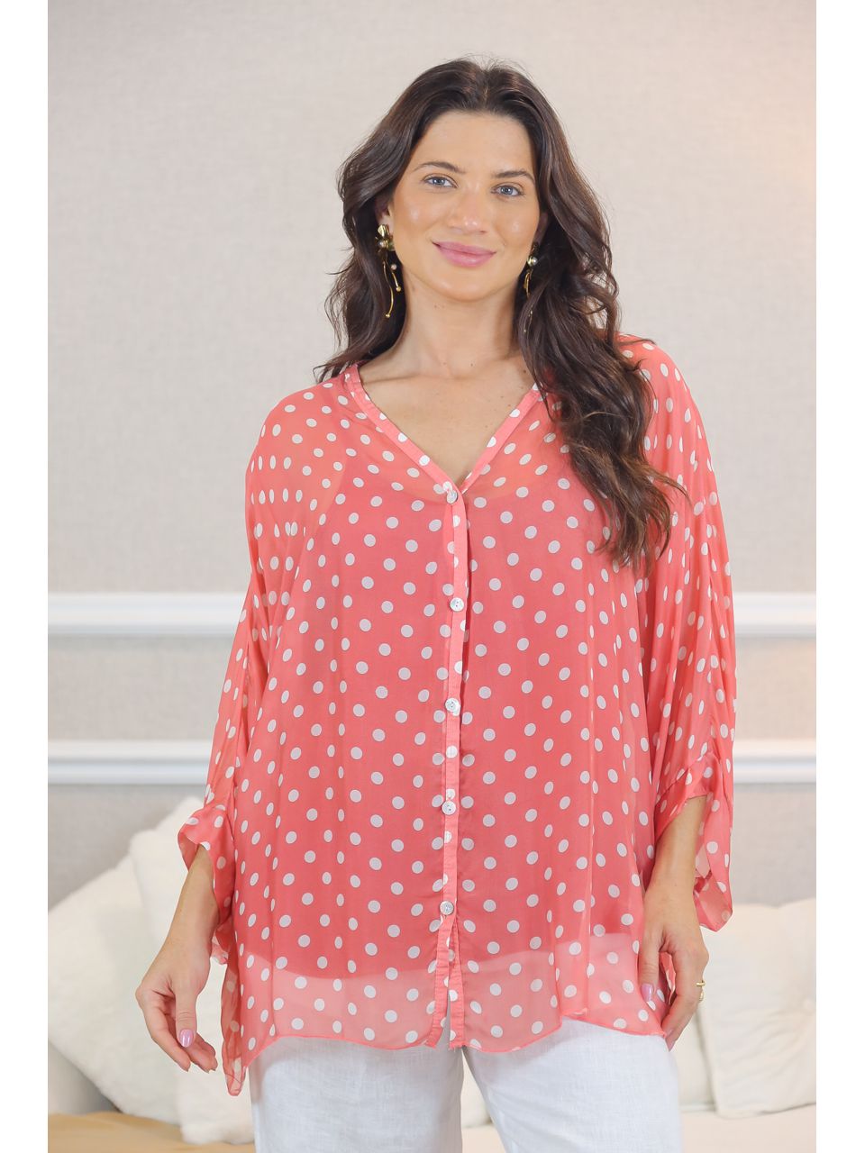 CAMISA MARGARIDA TELHA