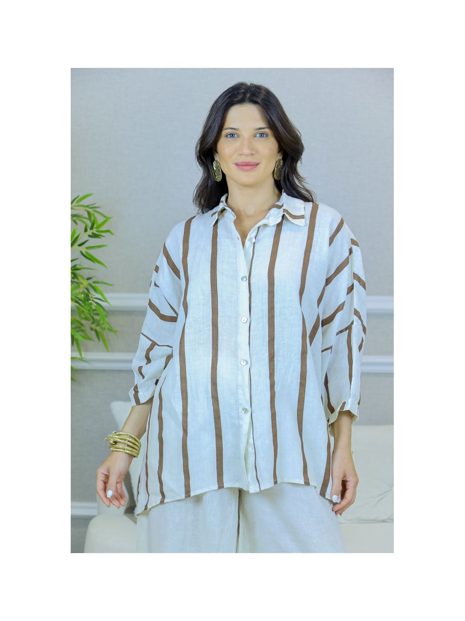 CAMISA MATILDE MARROM