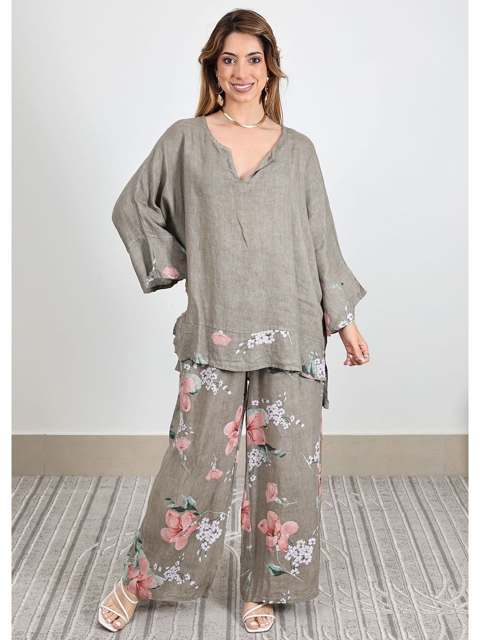 Conjunto Sophie Linho Italiano Fendi 
