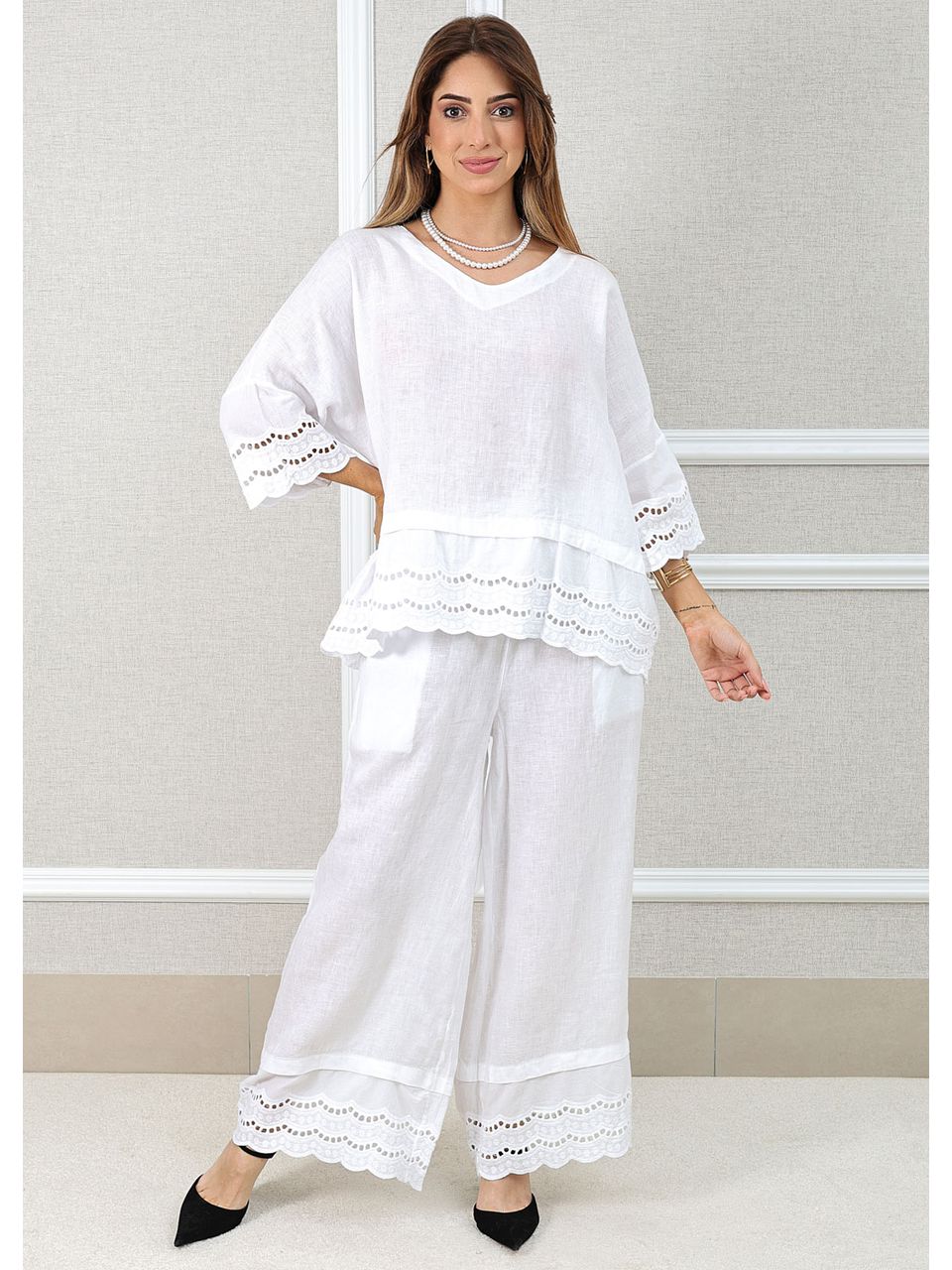 Conjunto Lys Linho Italiano Branco
