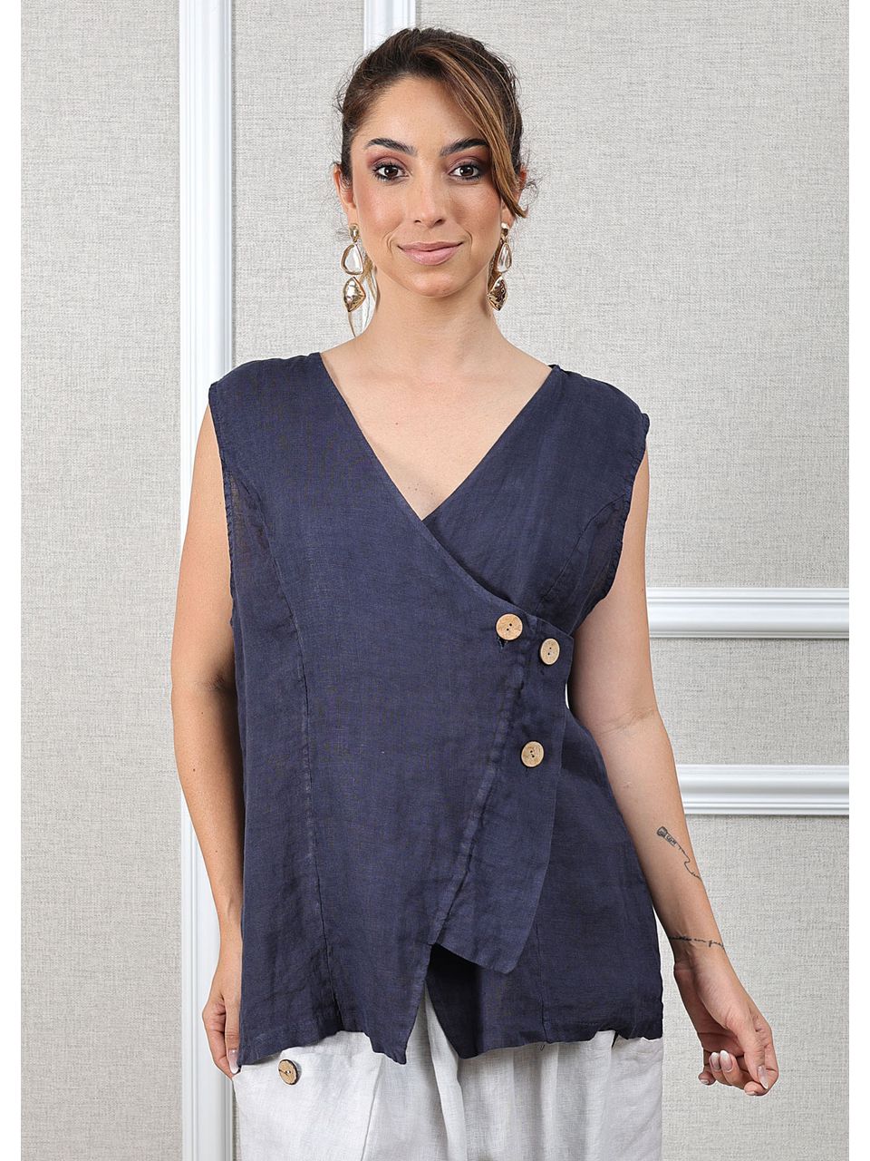 Vestido Daliana Viscose Italiana Preto .