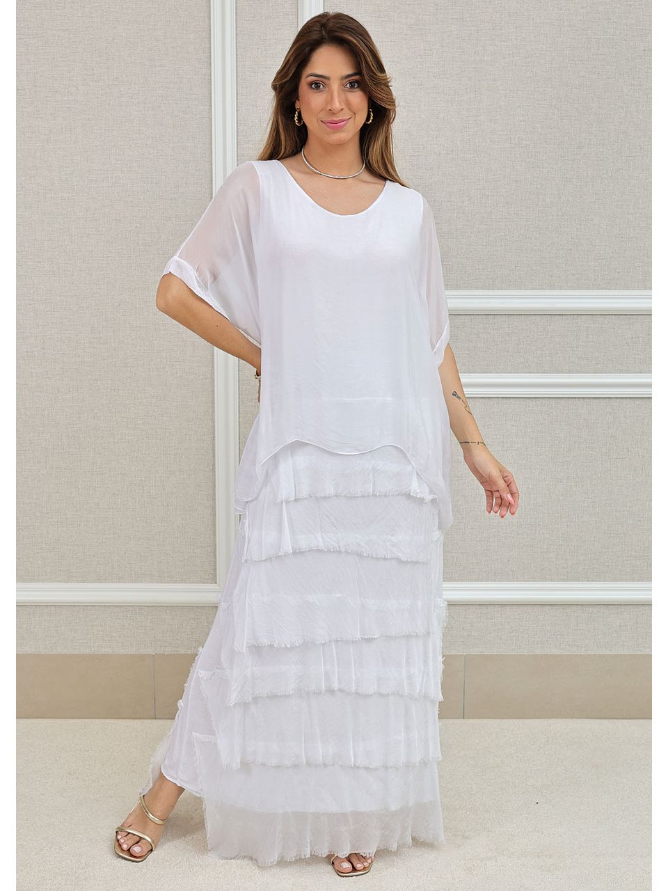 Vestido Pietra Seda Italiana Branco