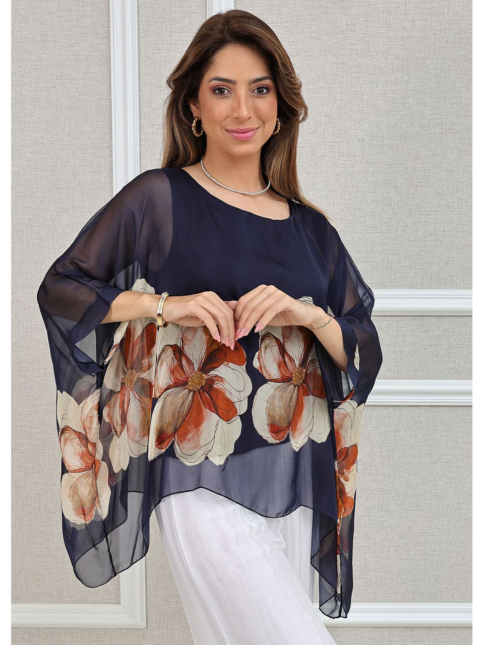 Vestido Francesca Linho Italiano Bege .