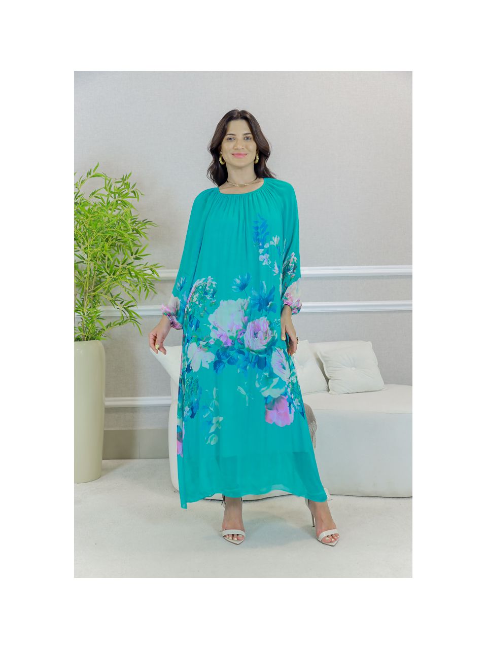 VESTIDO DENISE VERDE AGUA