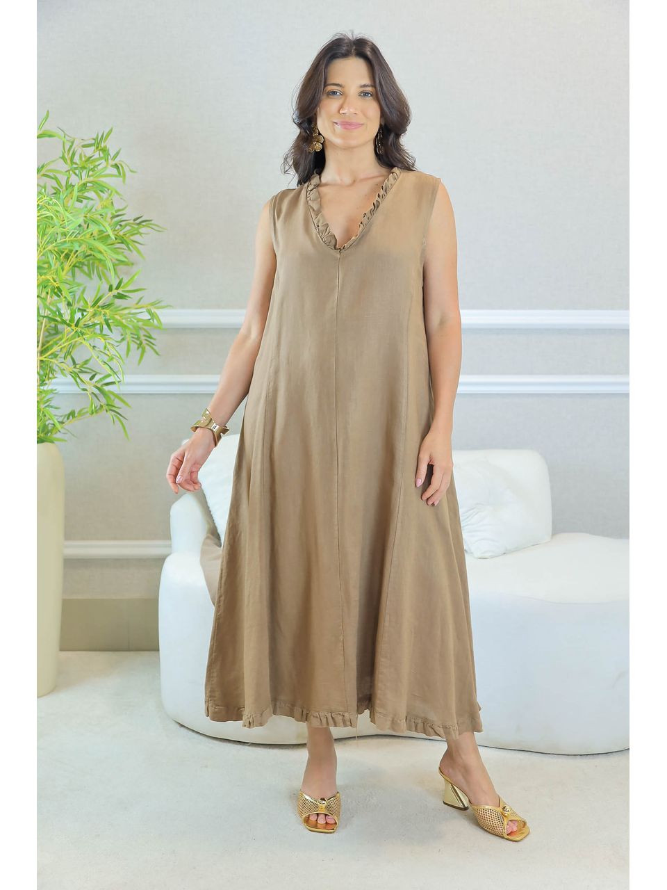 VESTIDO TALITA CAPUCCINO