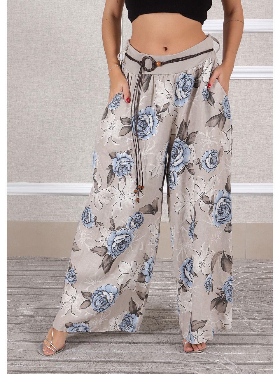 Calça Bonnie Linho Italiano Cru