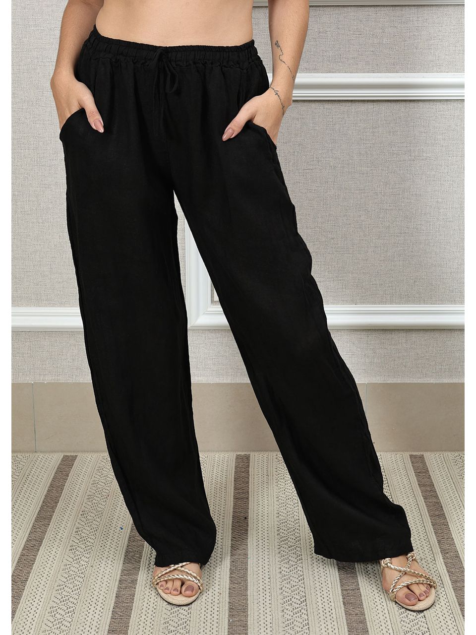 Calça Jane Linho Italiano Preto