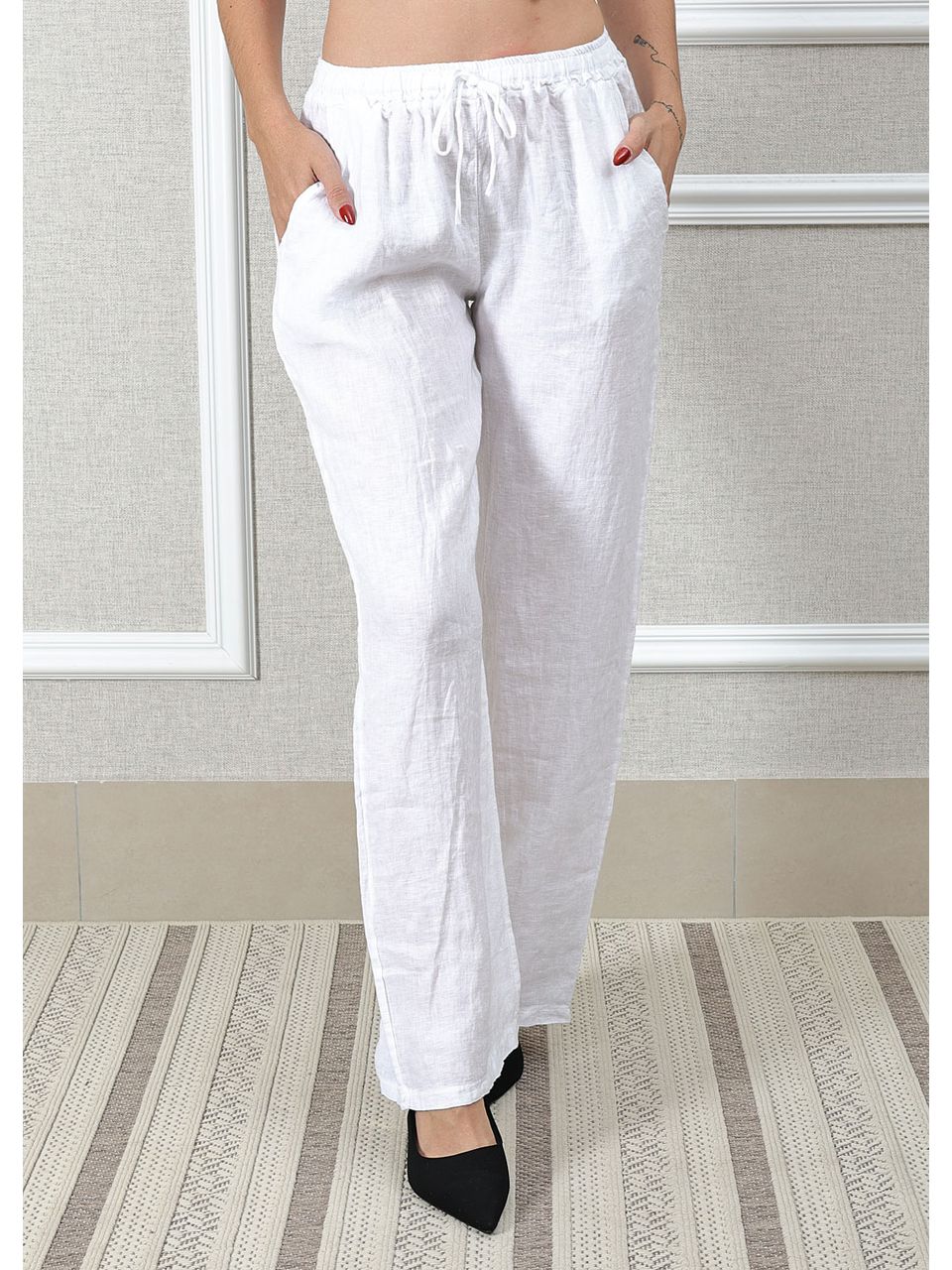 Calça Jane Linho Italiano Branco