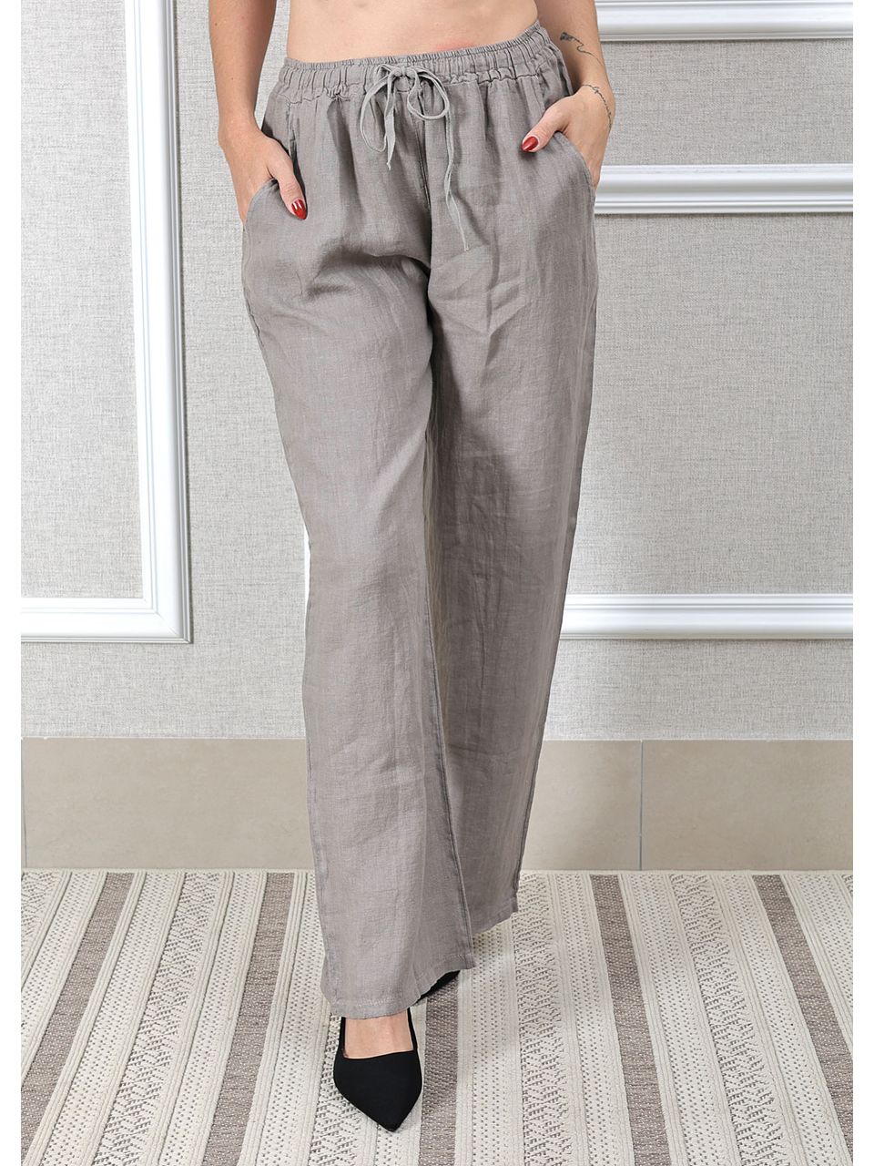 Calça Jane Linho Italiano Fendi