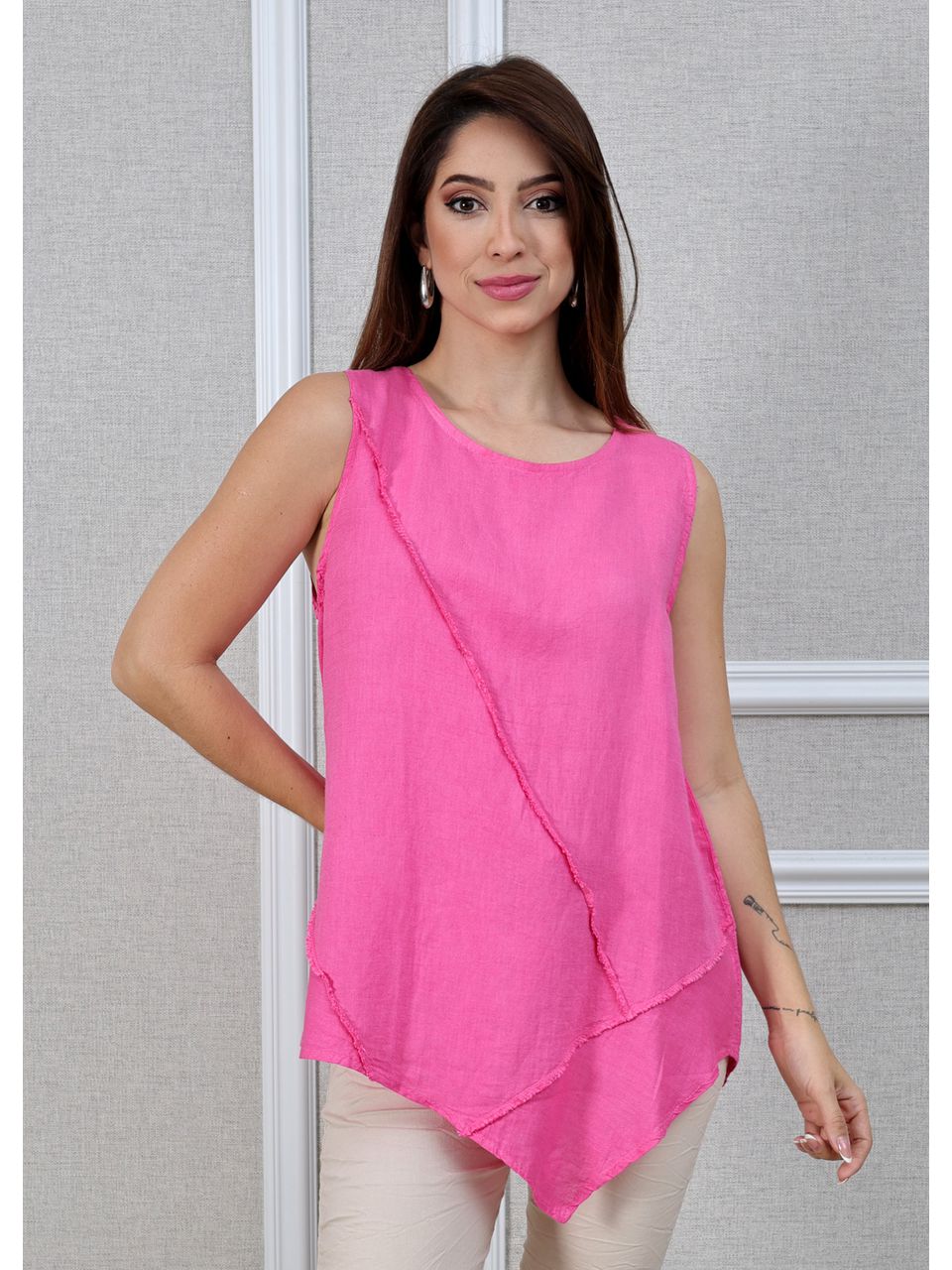 Regata Gisele Linho Italiano Pink