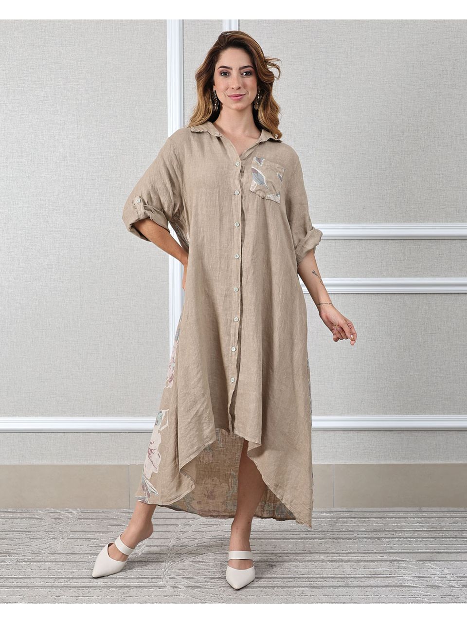 Chemise Melanie Linho Italiano Fendi 