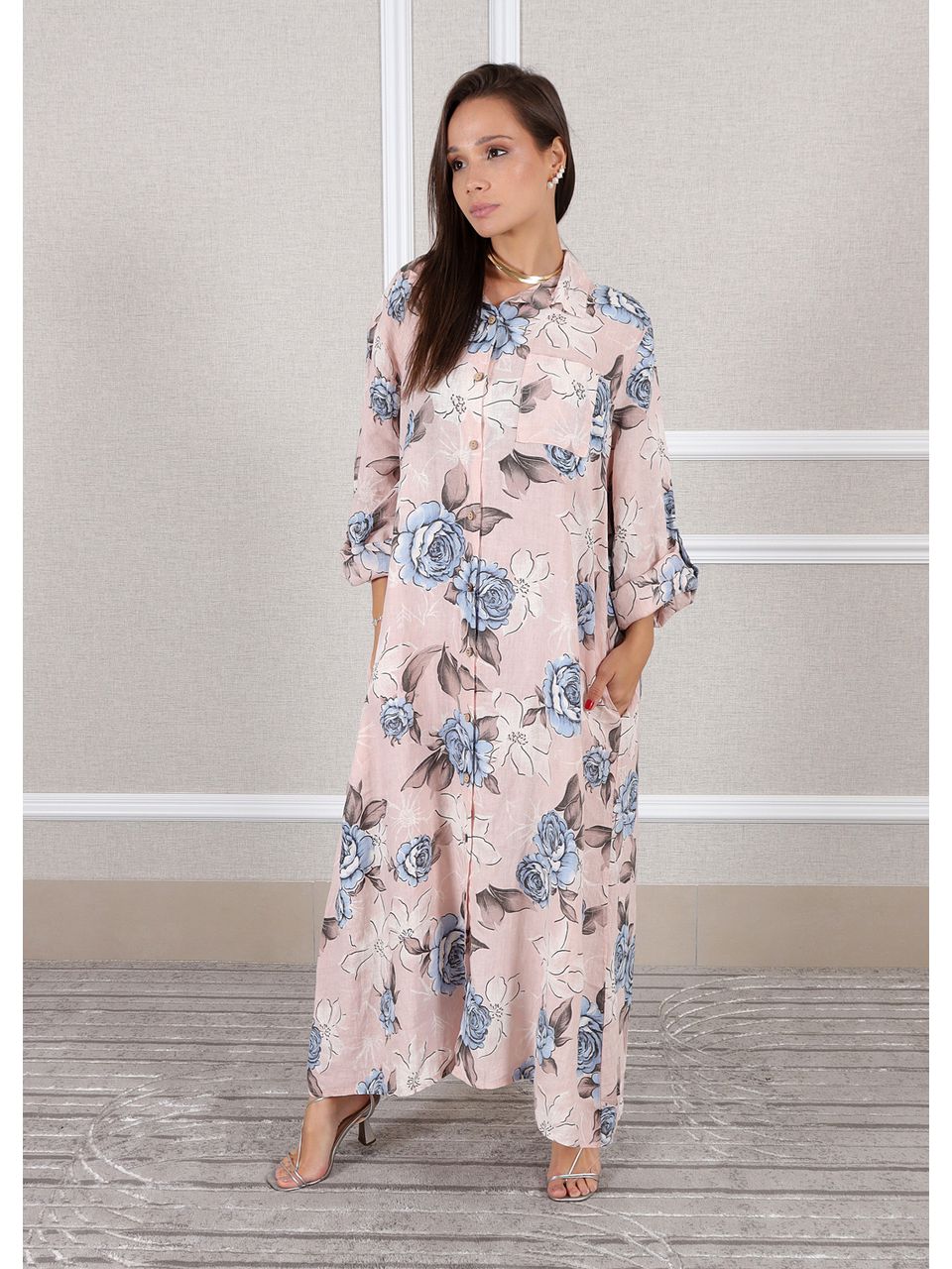 Chemise Luiza Linho Italiano Rose