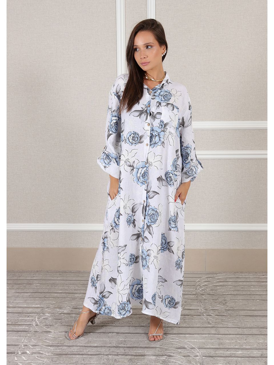 Chemise Luiza Linho Italiano Branca