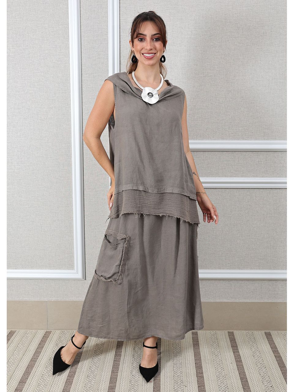 Conjunto Solange Linho Italiano Fendi