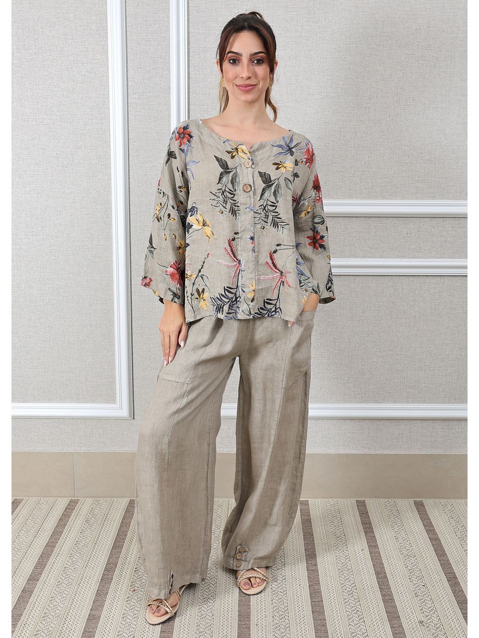 Conjunto Pamela Linho Italiano Fendi