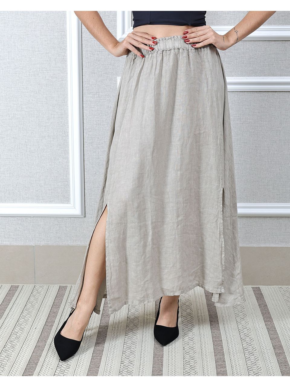 Saia Melissa Linho Italiano Fendi