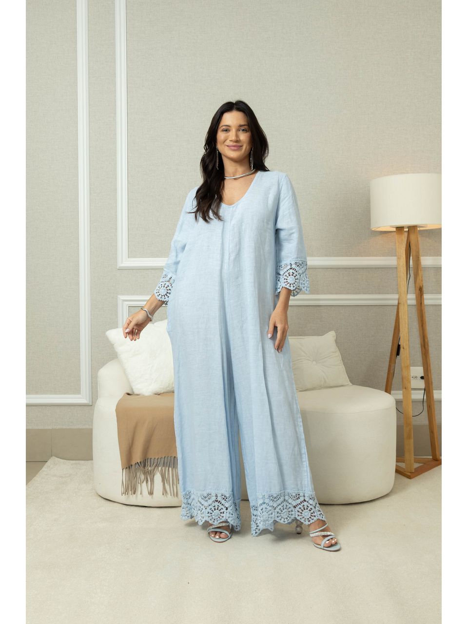 MACACÃO FLORENZA AZUL BEBE