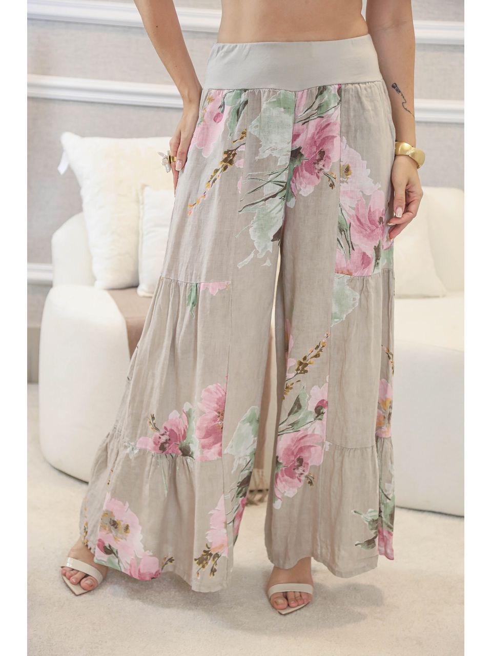CALÇA HELEN BEGE