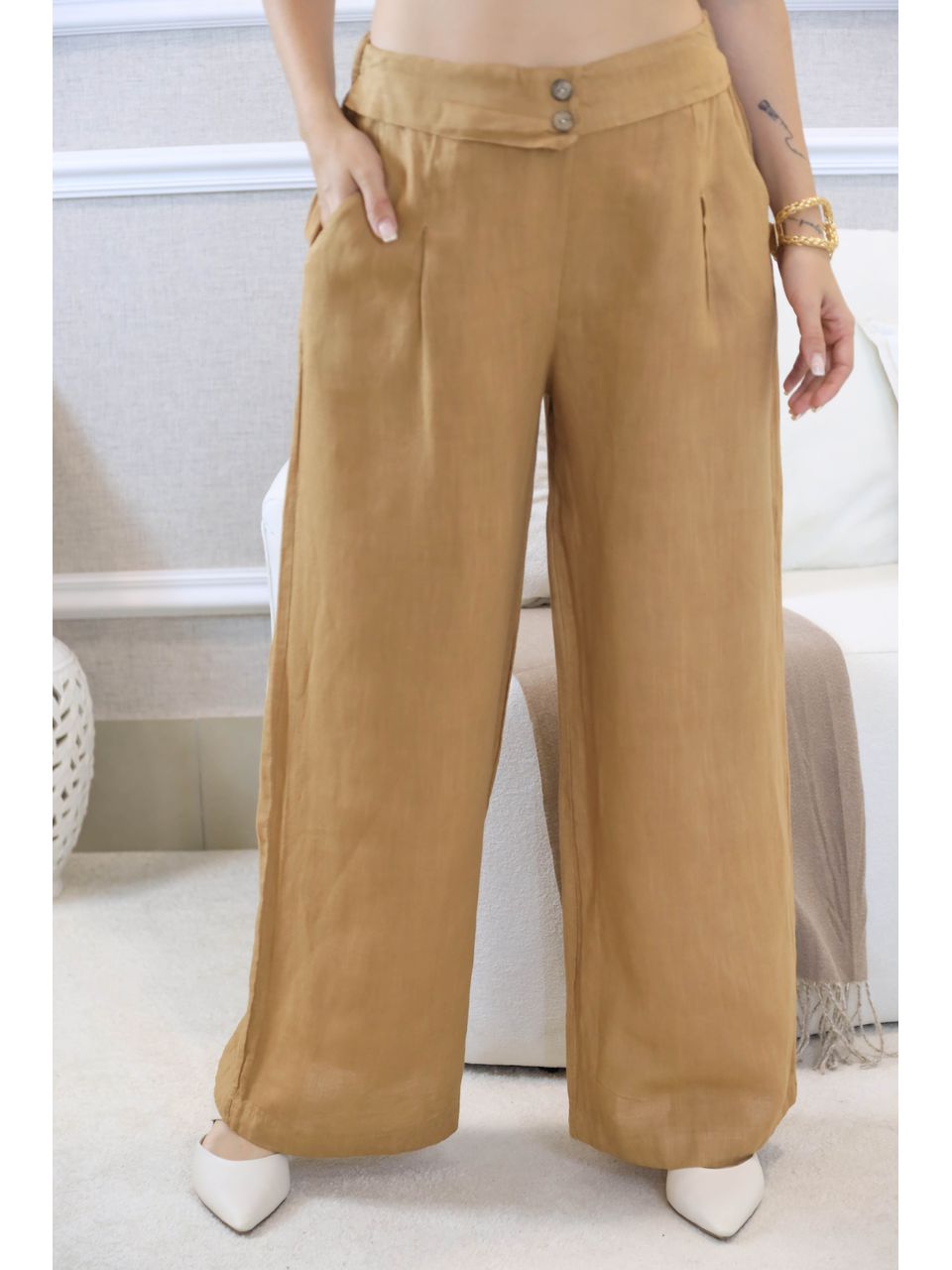 CALÇA MARLENE CARAMELO