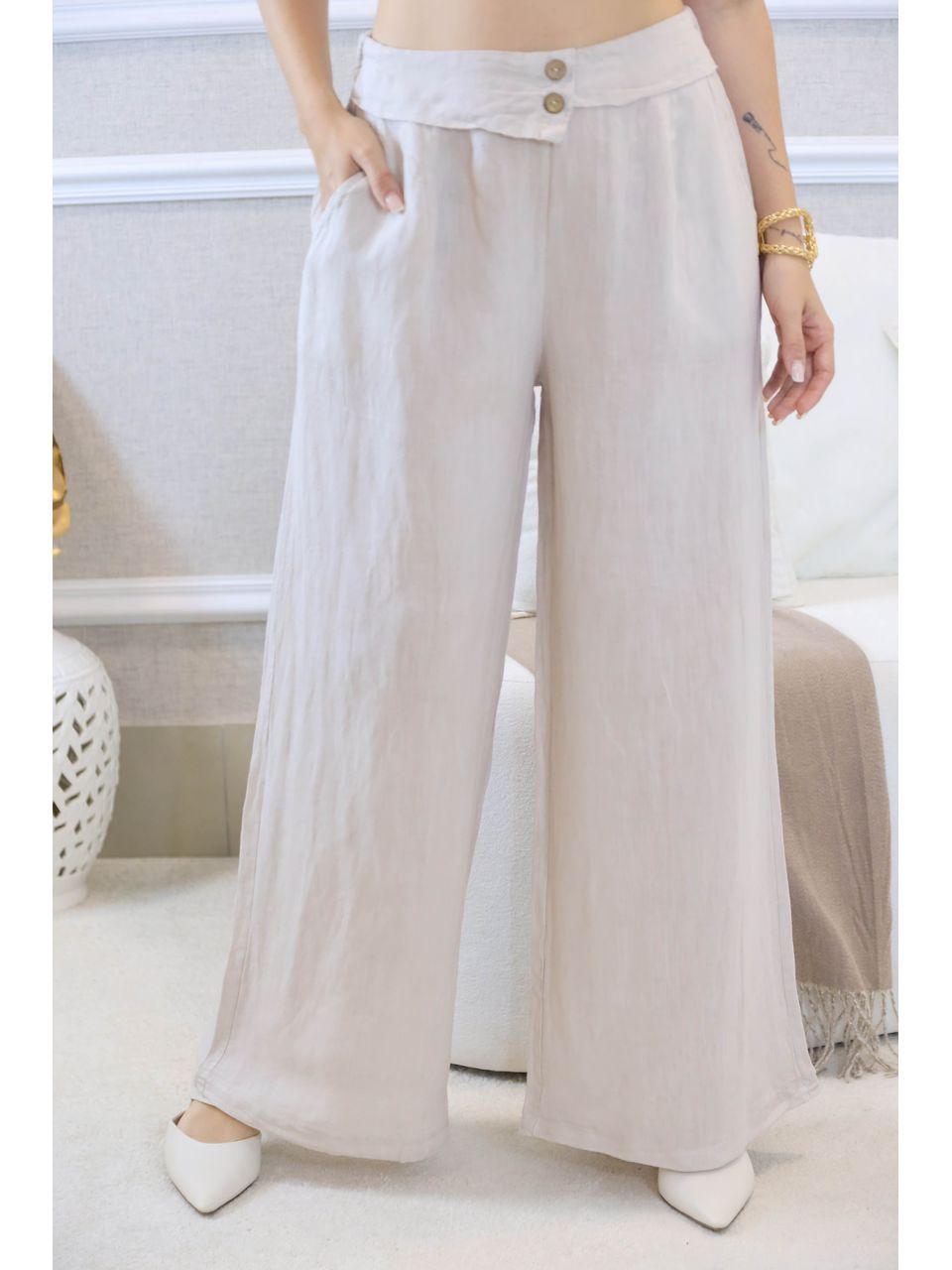 CALÇA MARLENE BEGE