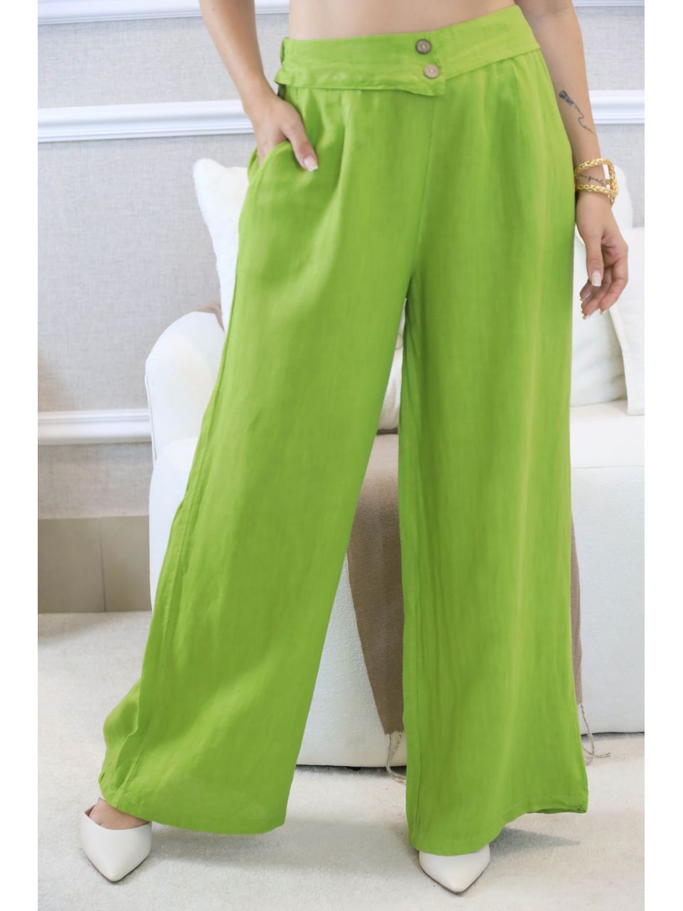 CALÇA MARLENE PISTACHE