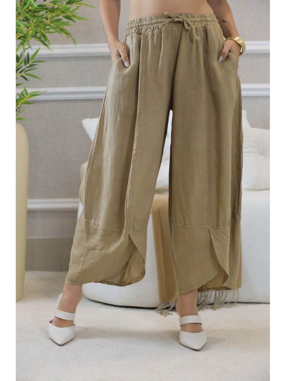 CALÇA AYRA PANTALONA CARAMELO