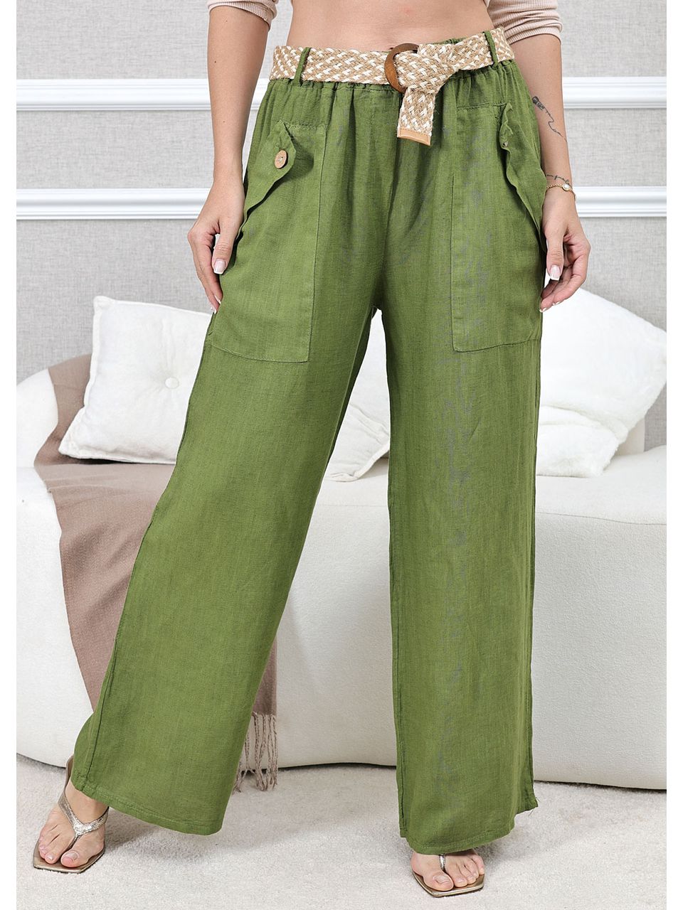 CALÇA SIMONE PISTACHE