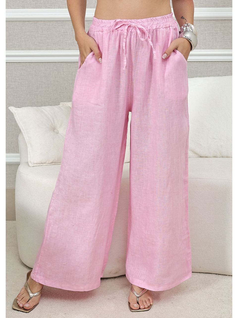 CALÇA CLEIDE ROSA CHICLETE