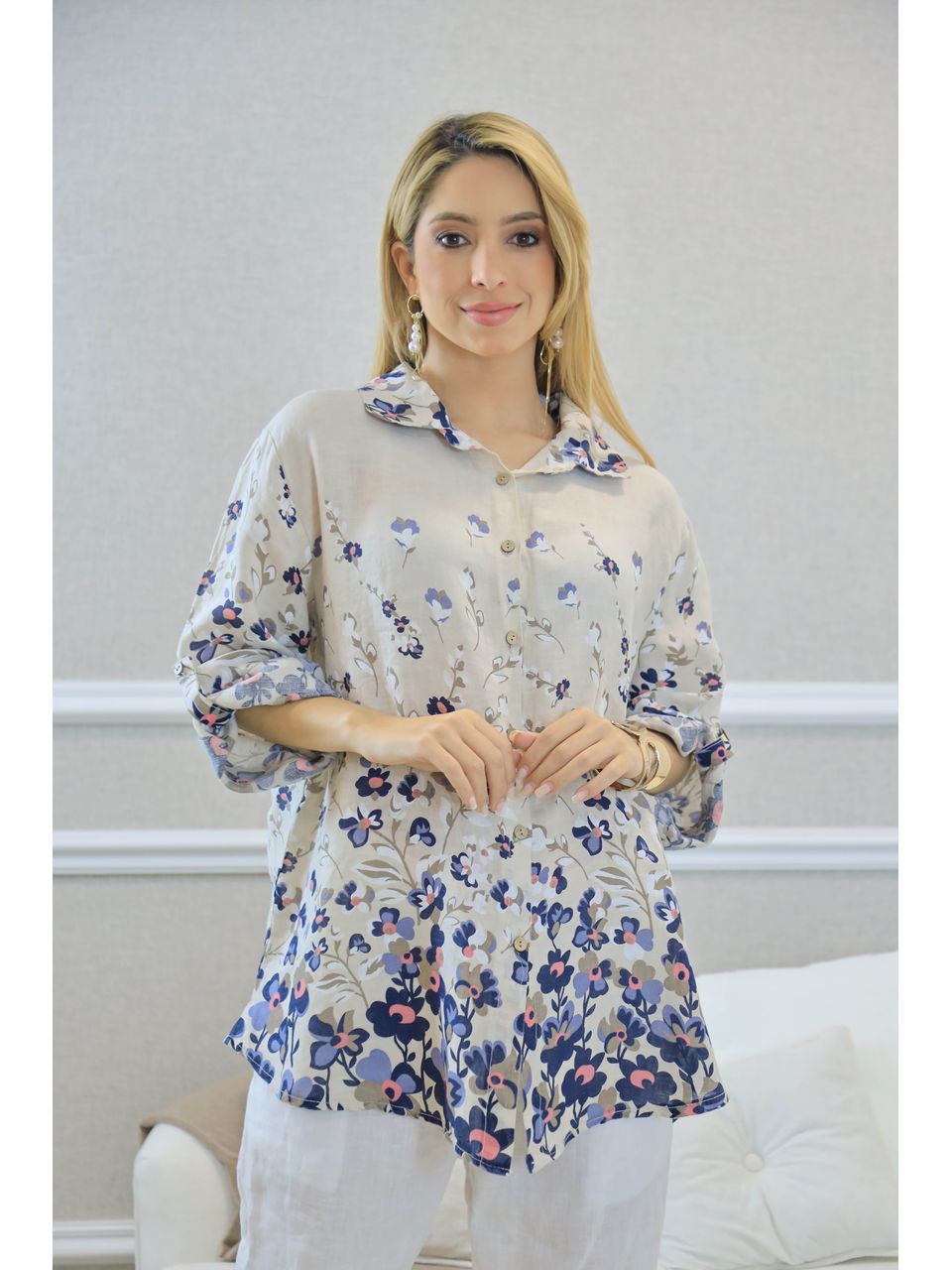 CAMISA EVELINE BEGE