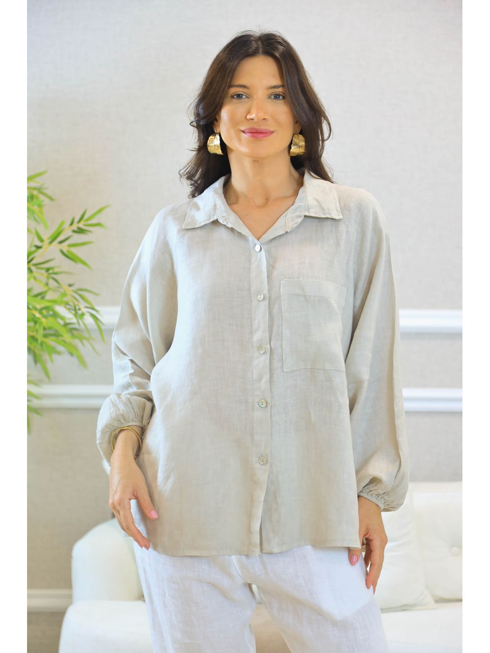 CAMISA BRENDA BEGE