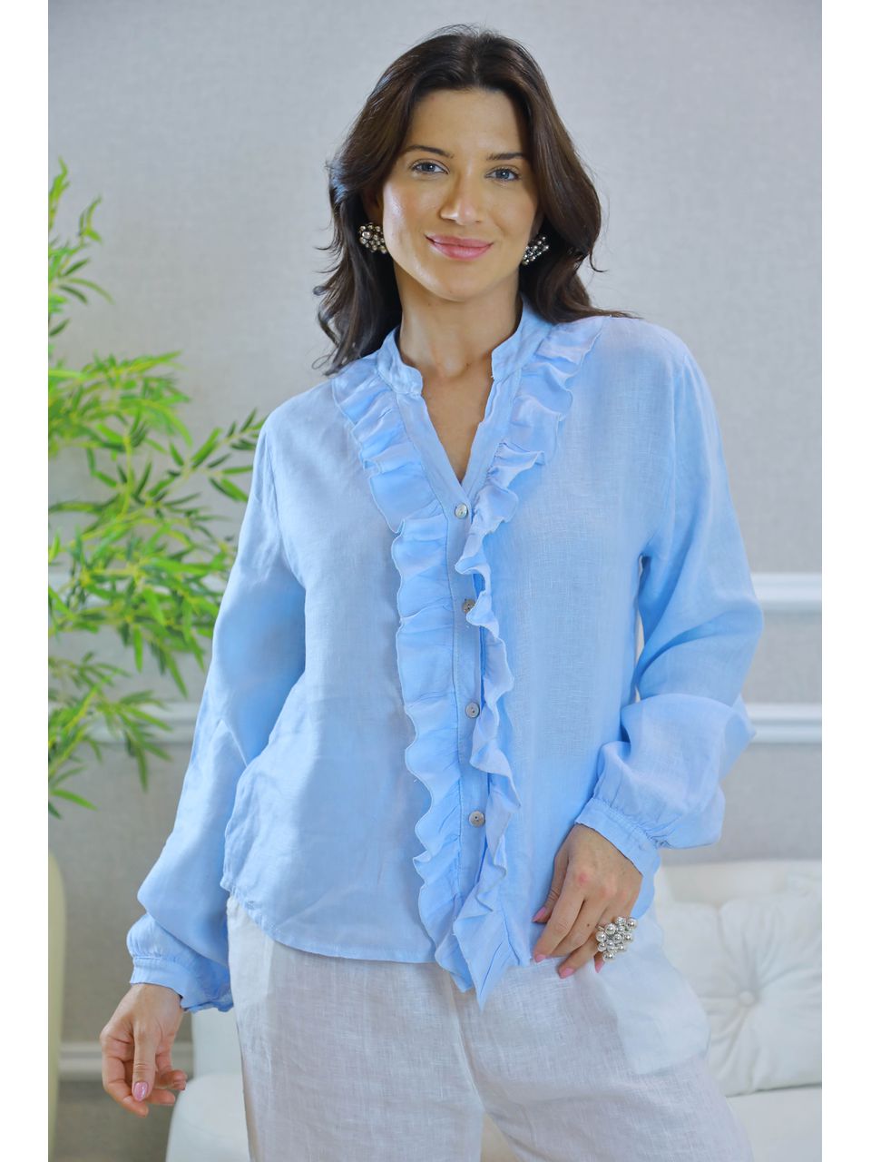 CAMISA AGHATA AZUL BEBE