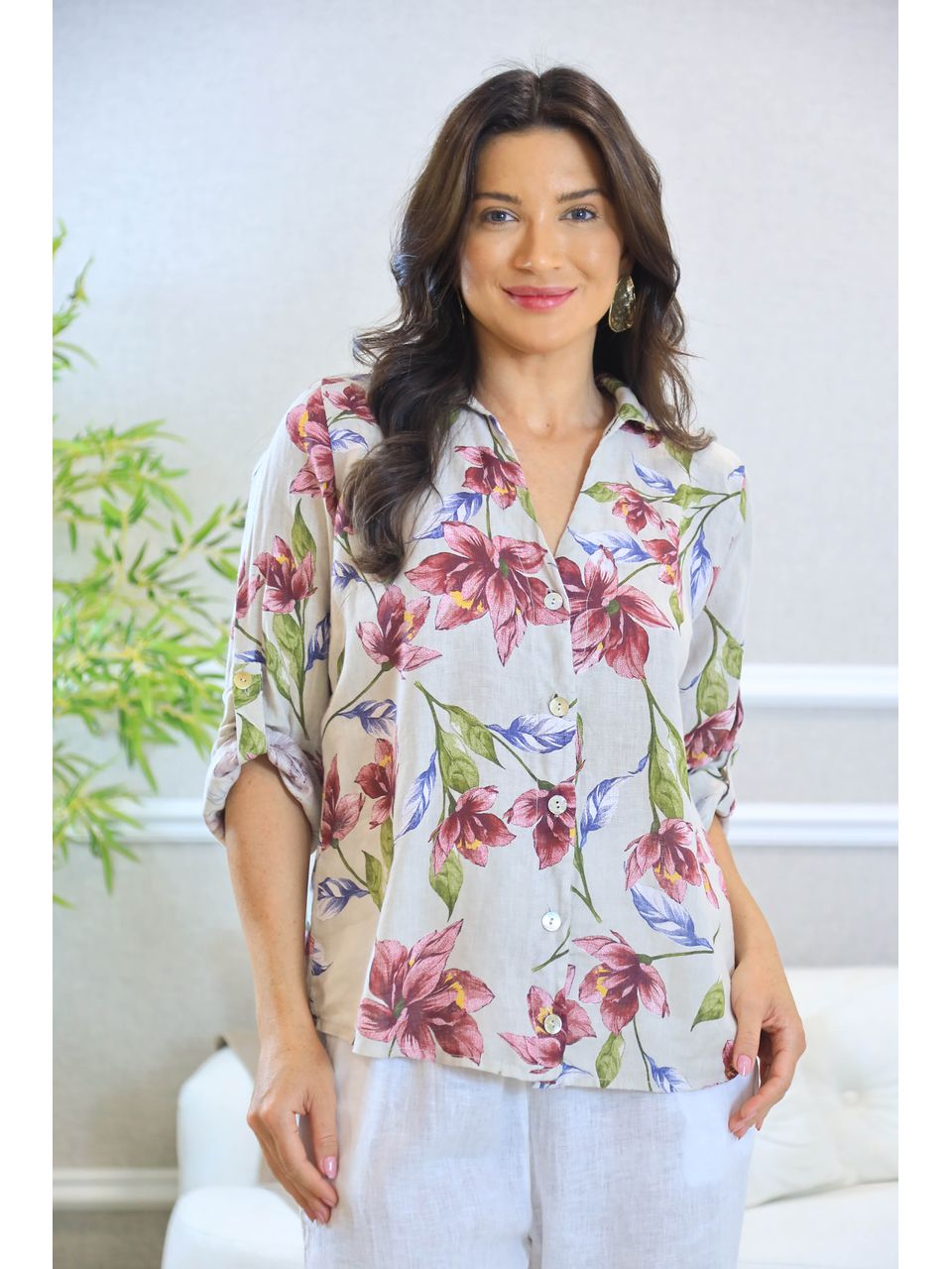 CAMISA ROSALINE BEGE