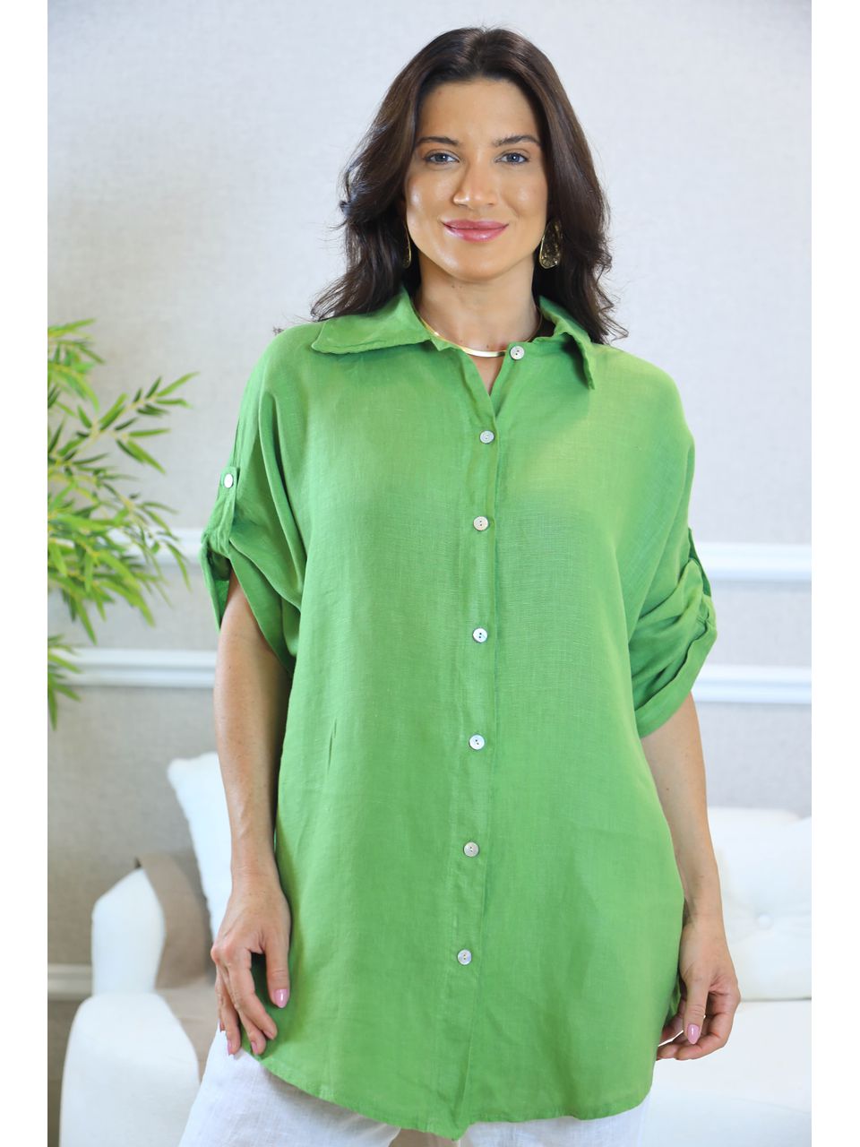 CAMISA MENDONÇA PISTACHE