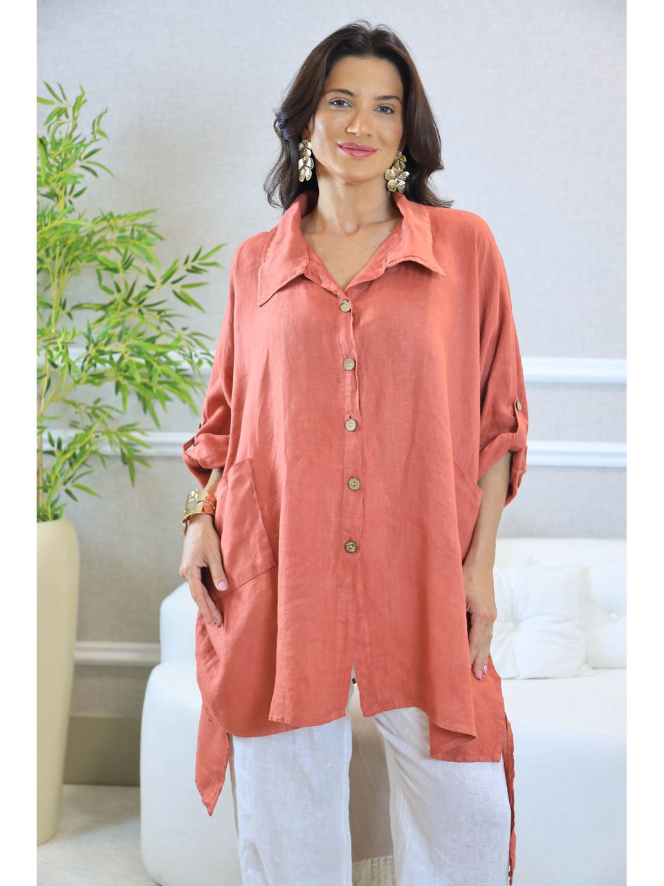 CAMISA MONICA GOIABA
