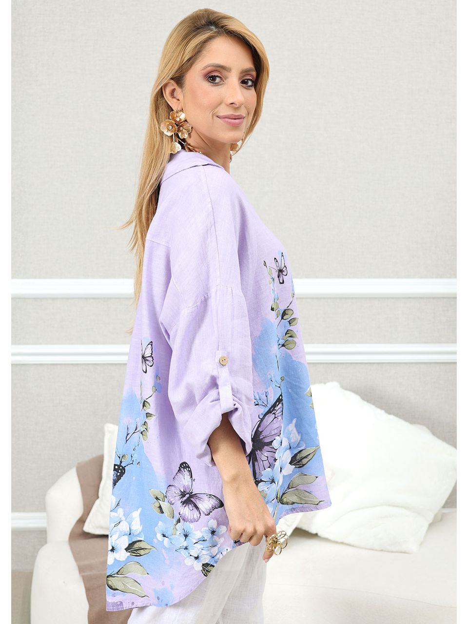 CAMISA MARIA ELOÁ LAVANDA