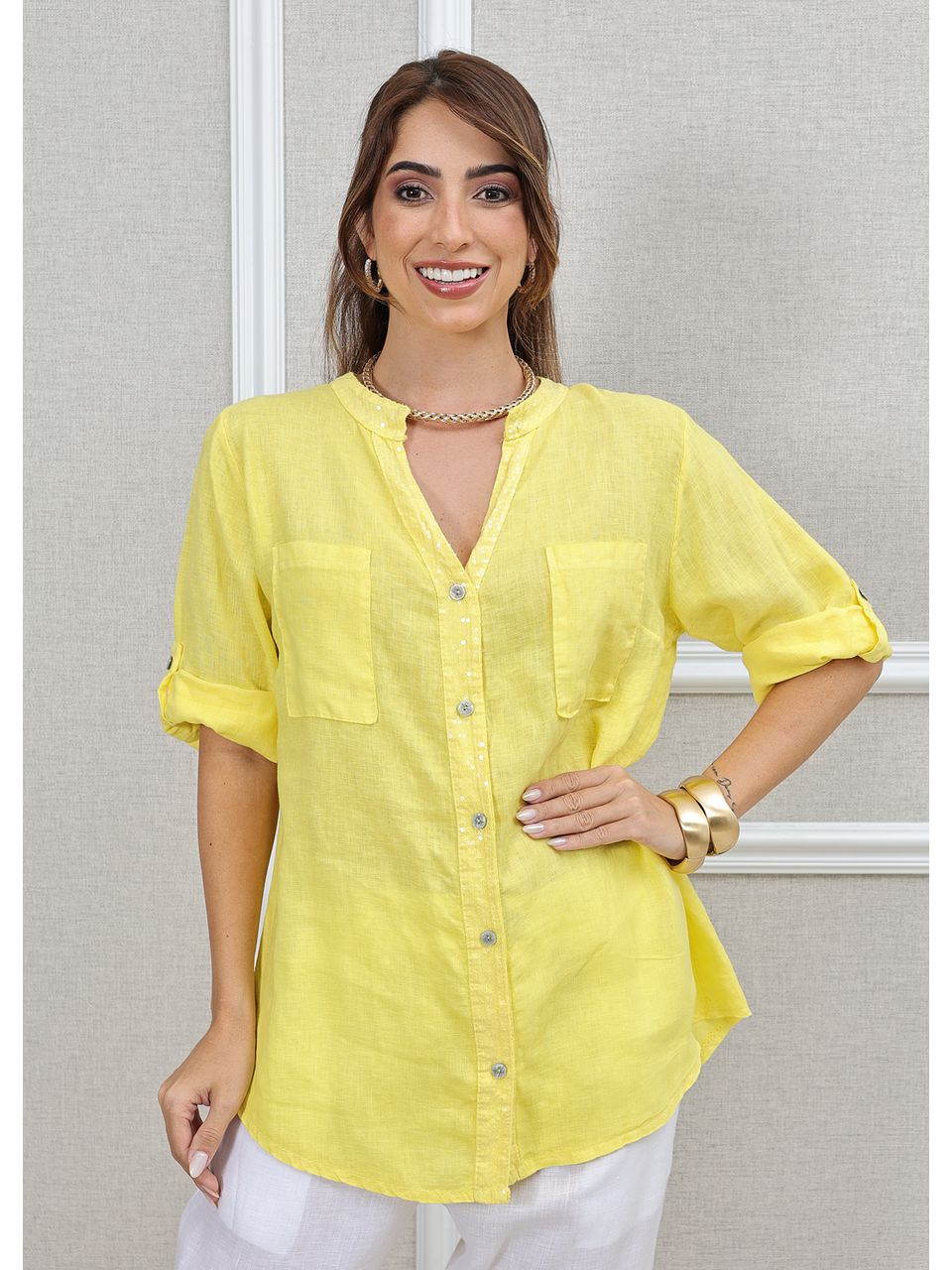 CAMISA SILMARA AMARELO