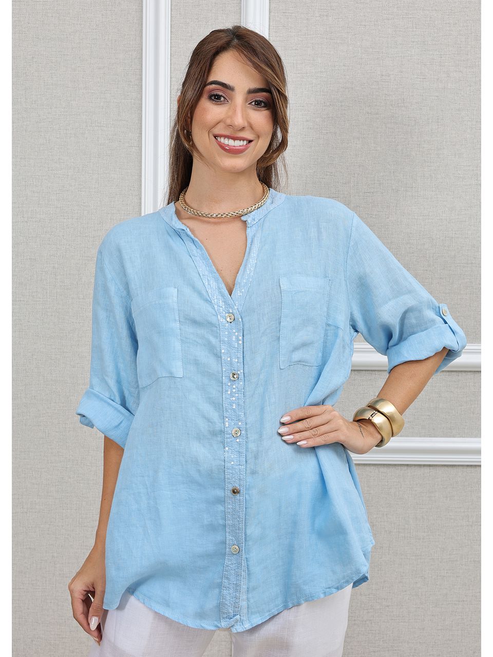 CAMISA SILMARA AZUL BEBE