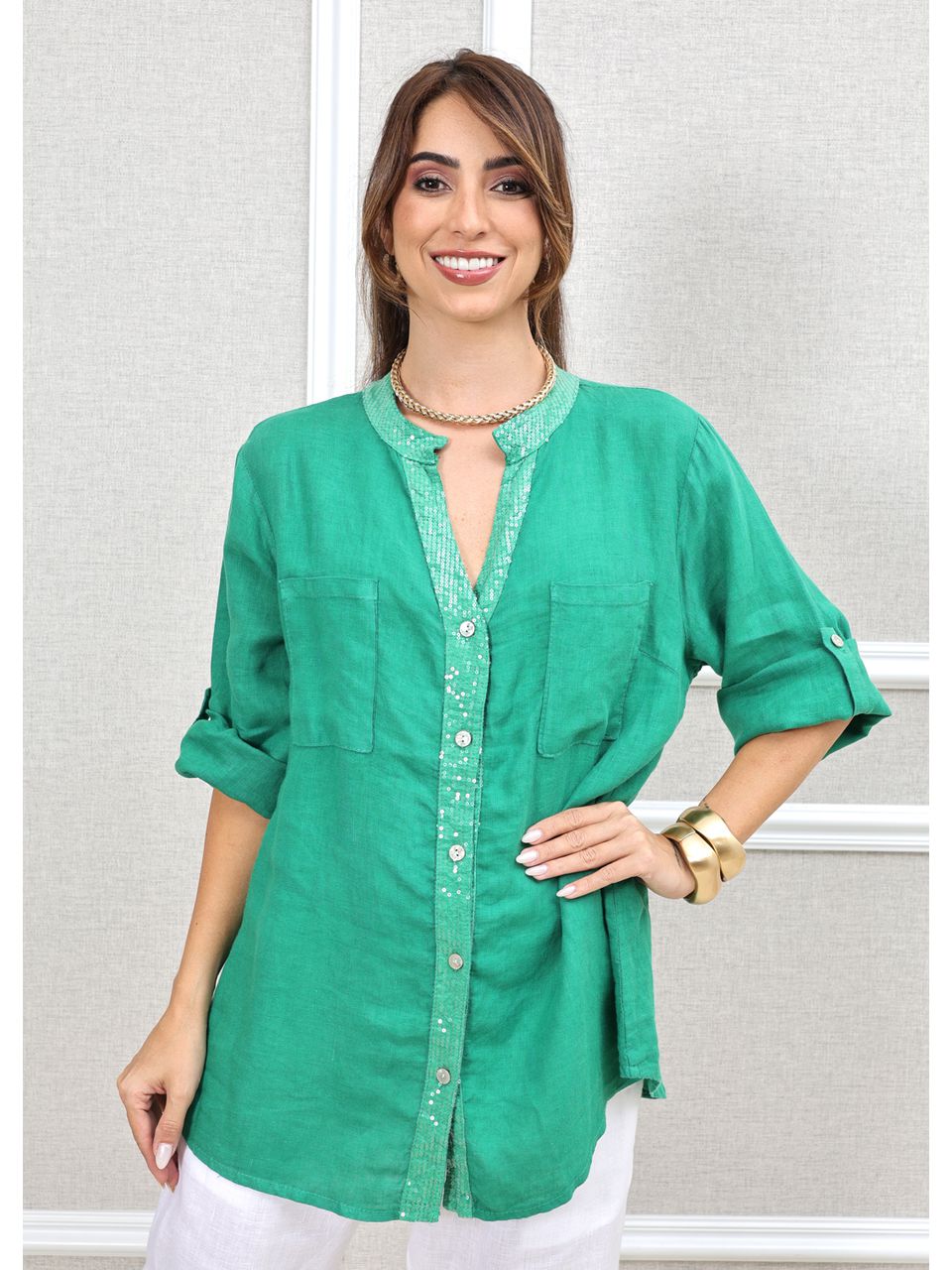 CAMISA SILMARA VERDE GUCCI