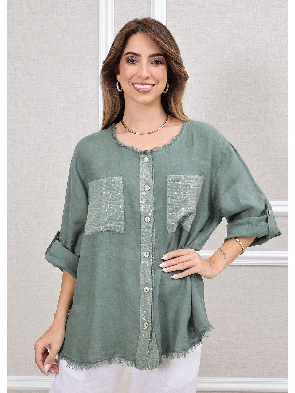 CAMISA DENISE MILITAR