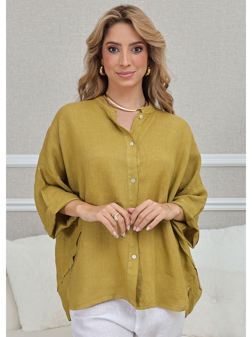 CAMISA LUANA MOSTARDA