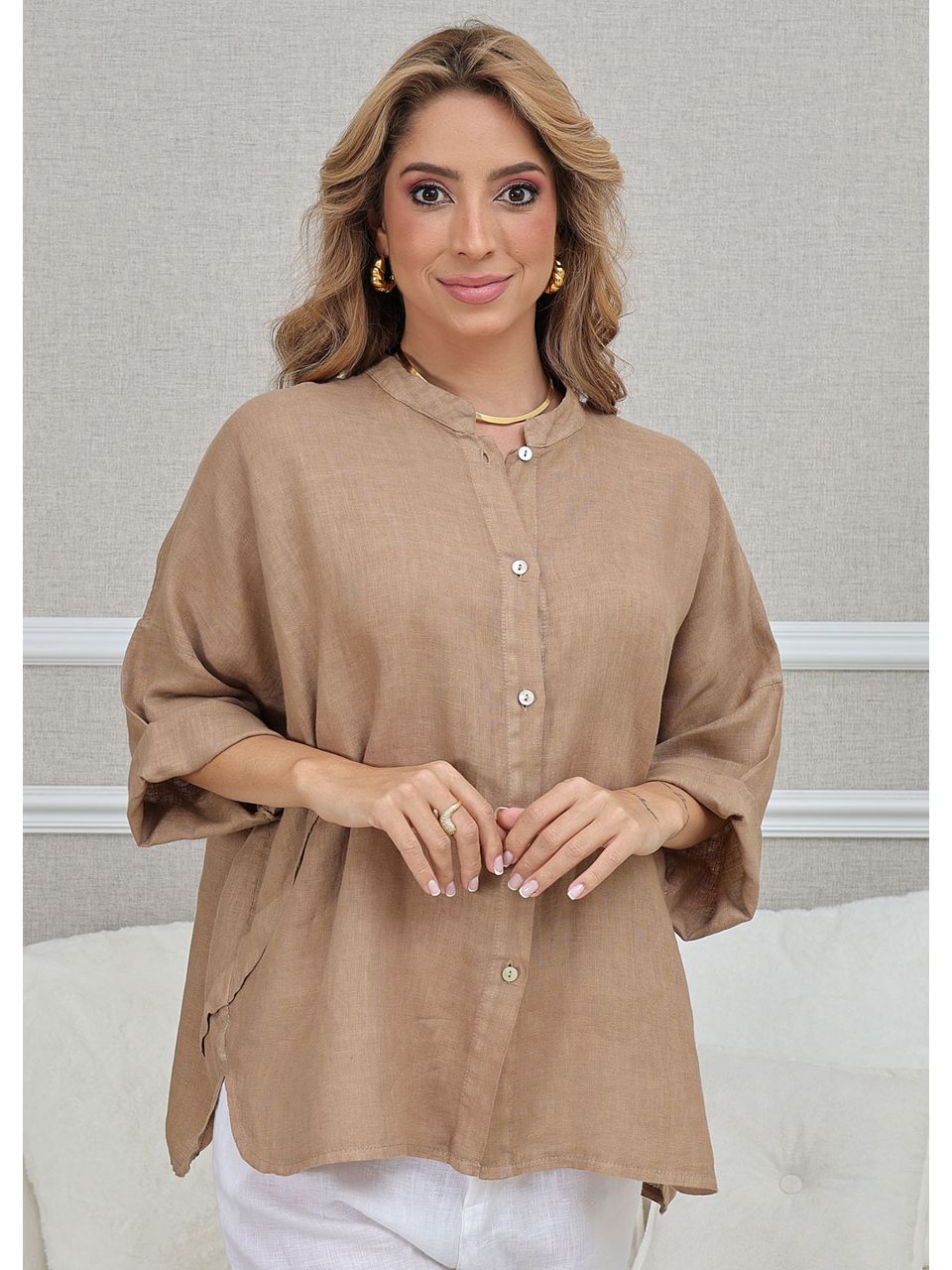 CAMISA LUANA CARAMELO