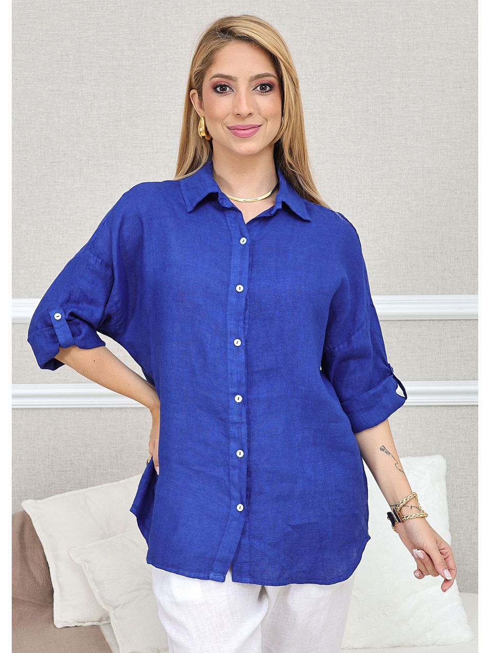 CAMISA MANDALA AZUL ROYAL