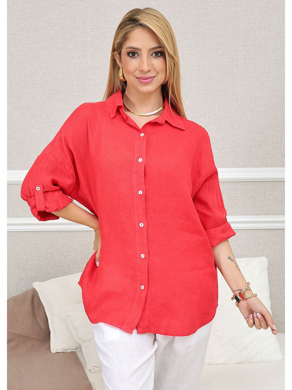 CAMISA MANDALA VERMELHO