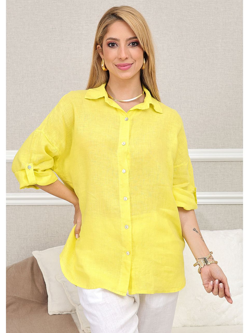 CAMISA MANDALA AMARELO