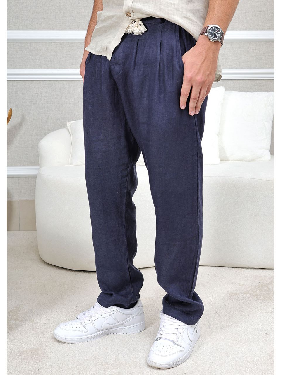 CALÇA DAVI MASCULINO AZUL MARINHO
