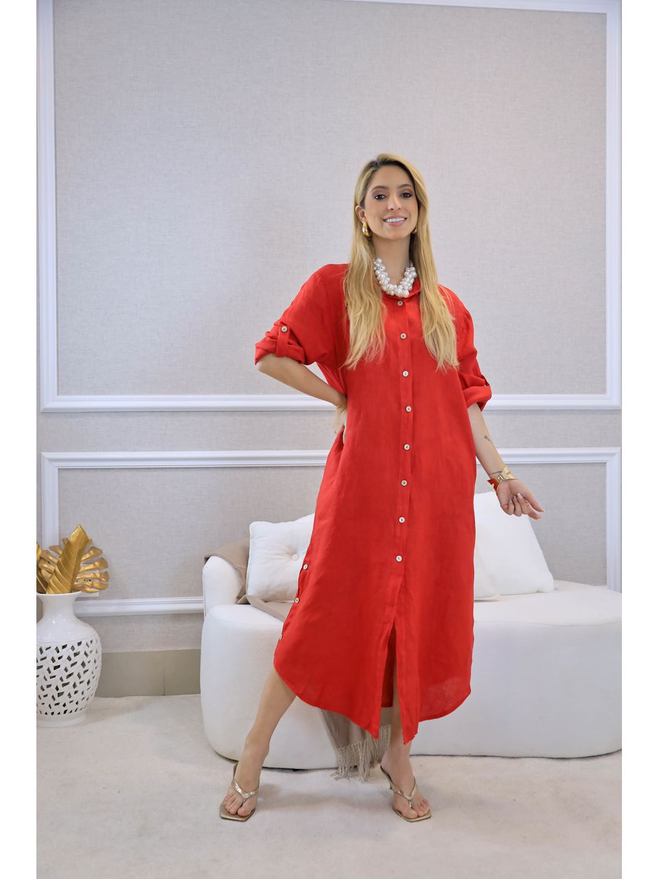 CHEMISE MONALISA VERMELHO