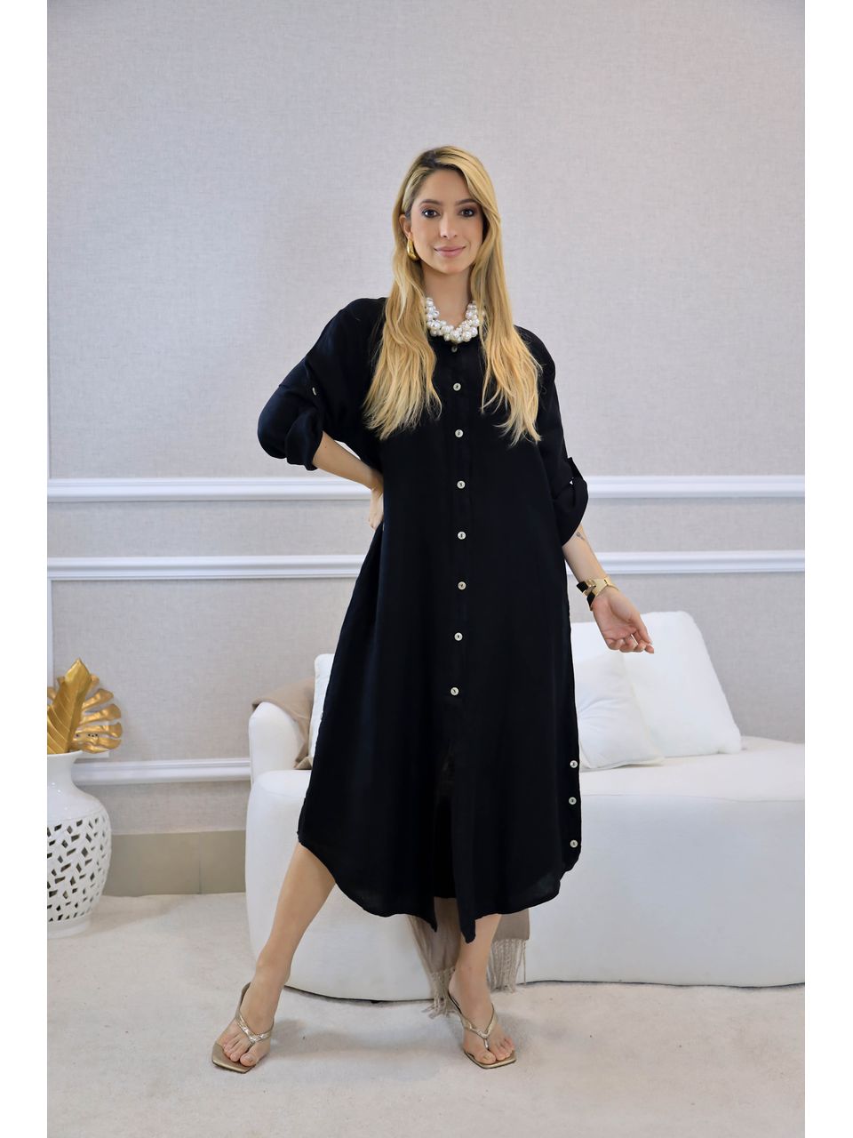 CHEMISE MONALISA PRETO