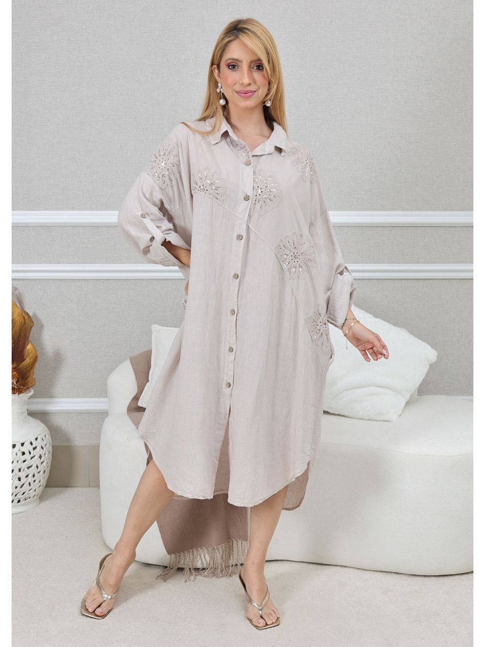 CHEMISE KÁTIA BEGE