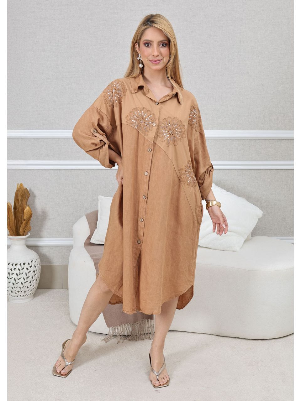 CHEMISE KÁTIA CARAMELO